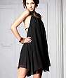 Czarna sukienka wieczorowa damska S1613 - Japan Style