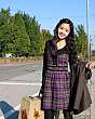 Fioletowa sukienka damska S1853 - Japan Style