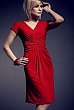 Marszczona na brzuchu, czerwona sukienka Figl 48