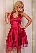 Różowa, włoska suknia wieczorowa zdobiona falbanami nr 571 -3