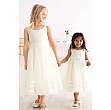 Sukienka dla dziewczynek, maxi, biała - NEXT