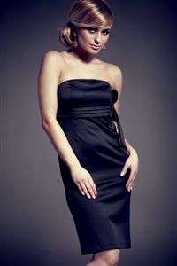 Czarna sukienka bez ramiączek Monroe Mod. 49 - Figl