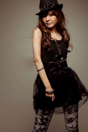 Czarna sukienka damska S1885 - Japan Style