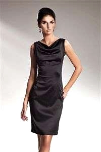 Czarna sukienka wieczorowa silvertine s15 - Nife