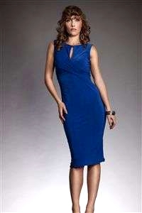 Niebieska sukienka Rosita s03 Indygo - Nife