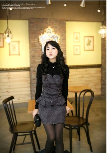 Sukienka Japan Style Czarno-szara S698 - Japan Style