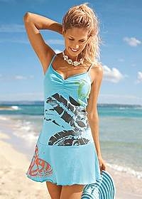 Sukienka plażowa z cienkimi ramiączkami - bon prix
